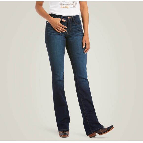 Ariat Denim - Ariat Women's Blue High Rise Ballary Boot Cut Jeans Size 27R